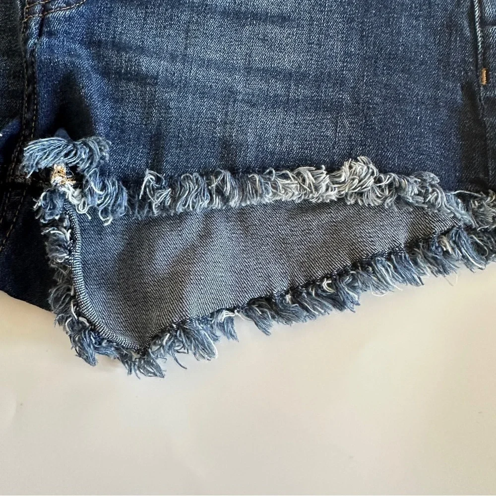 H&M Denim Raw Edge Cutoff Shorts Sz 4